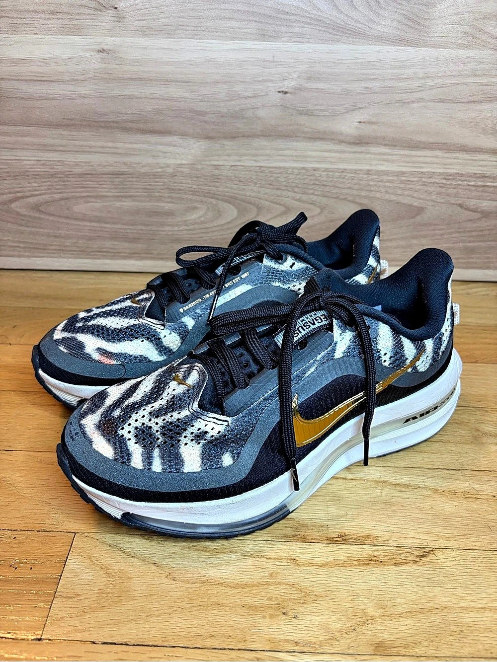 Nike Pegasus Premium Zebra Print Women's Running Shoes - Size 8